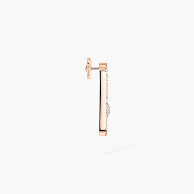 Move Uno Pavé Single Right Earring Pink Gold Diamond Earrings