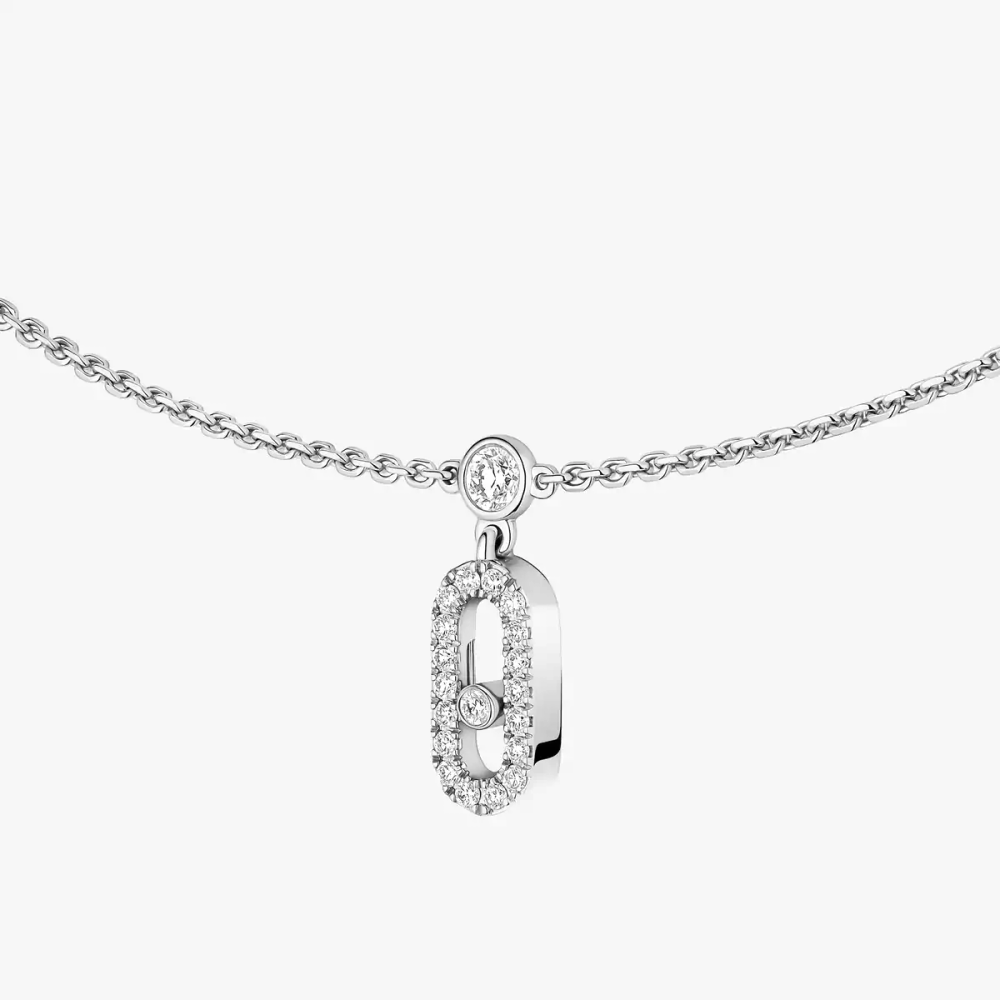 Collier choker pampille pavé Move Uno Collier Diamant Or Blanc