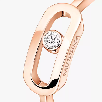 Move Uno Gold LM Pink Gold Diamond Ring
