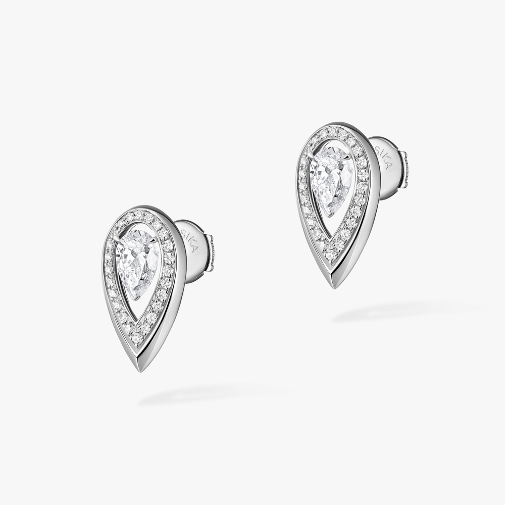 Fiery 0,25ct Boucles d'oreilles Diamant Or Blanc