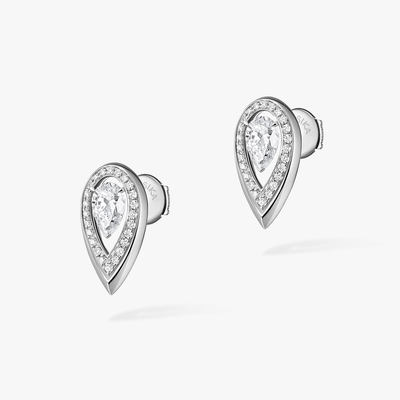 Fiery 0,25ct Boucles d'oreilles Diamant Or Blanc