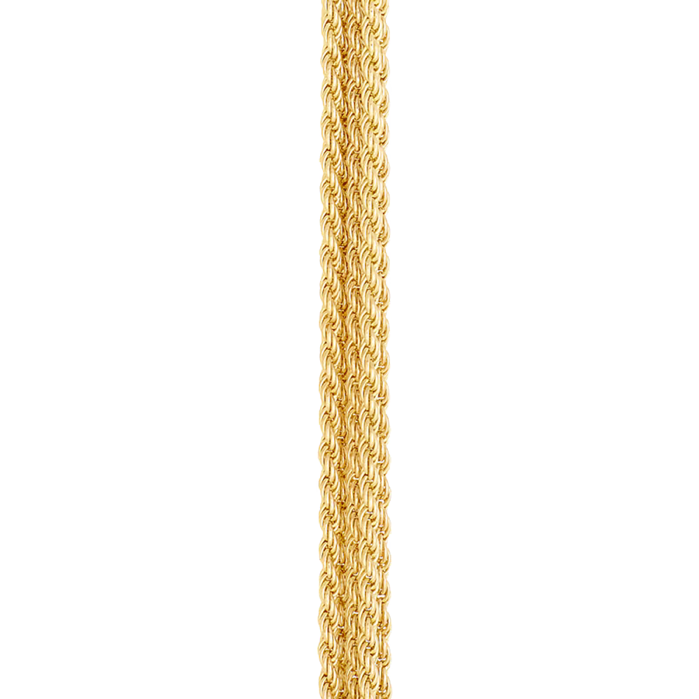 Bracelet multichaîne or jaune 750/1000e