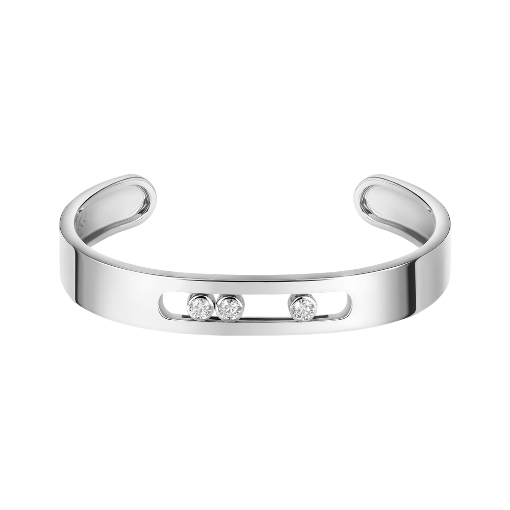 Bangle Move Joaillerie Grandes Tailles Bracelet Diamant Or Blanc