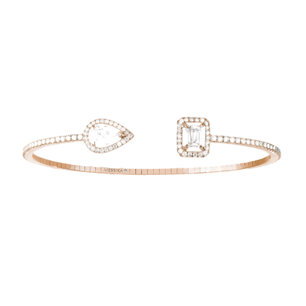 Pink Gold Diamond Bracelet My Twin Skinny 0.40ct x2