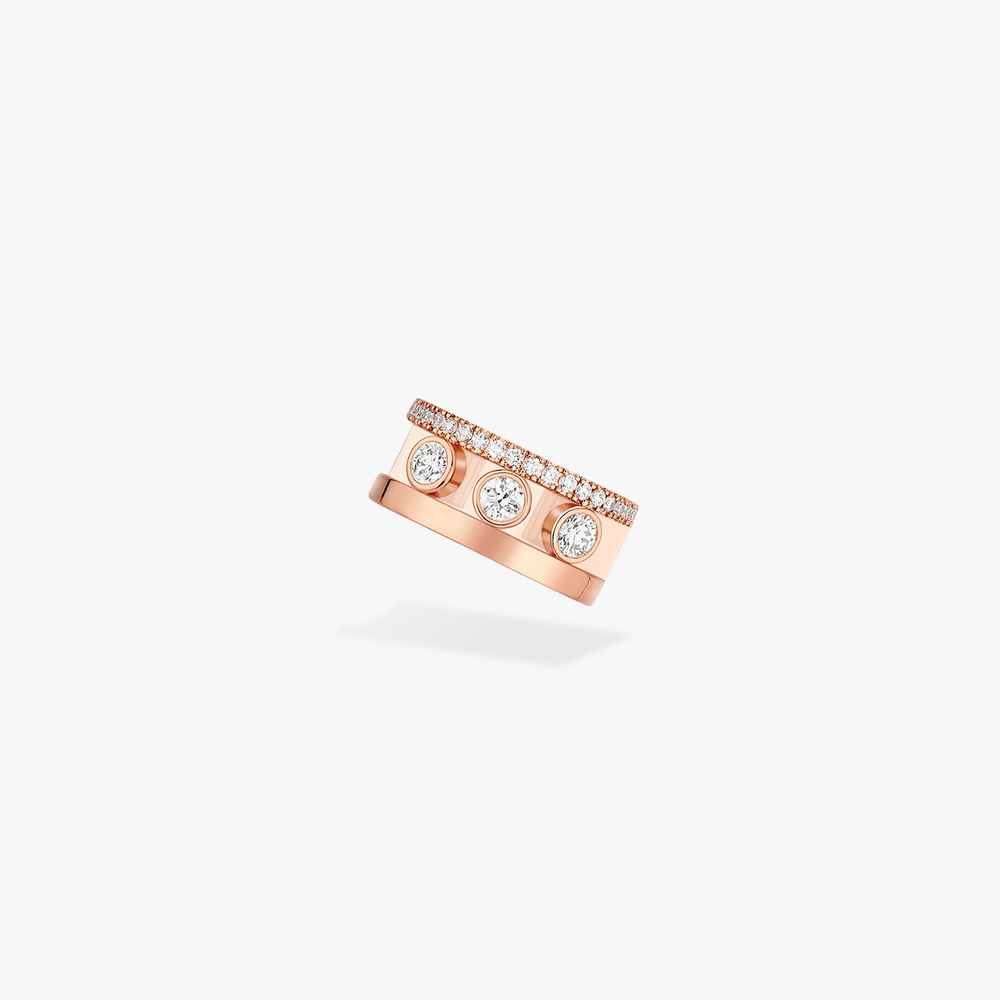 Pink Gold Diamond Earrings Move Romane Earring clip