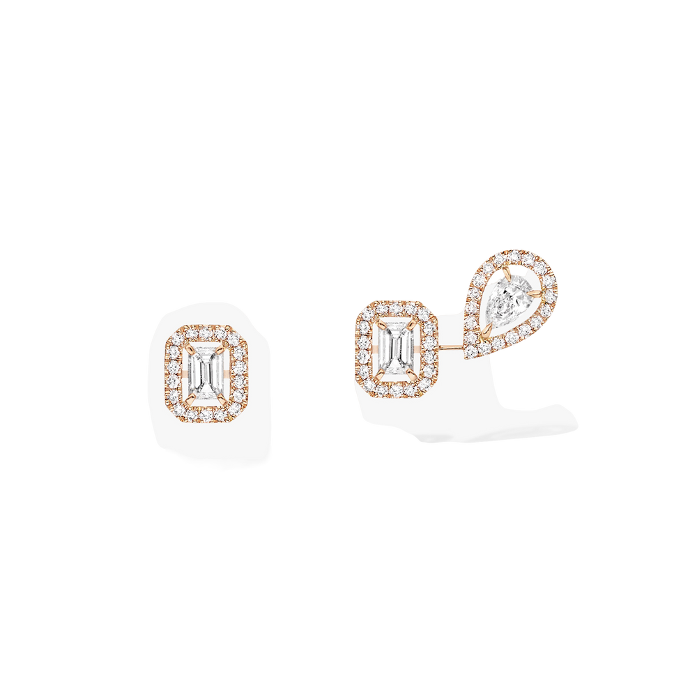 Boucles d'oreilles Diamant Or Rose My Twin 1+2 0,10ct