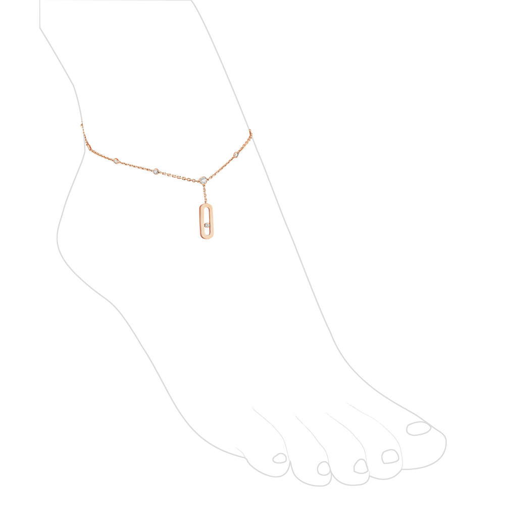 Pink Gold Diamond Bracelet Move Uno Ankle Bracelet
