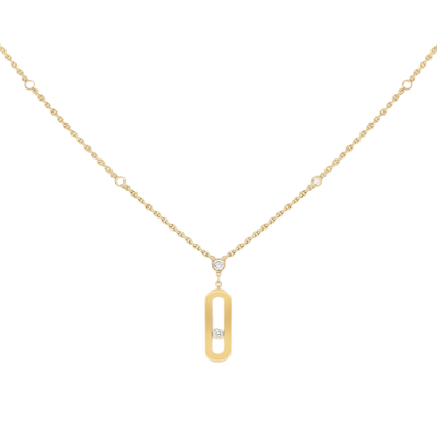 Yellow Gold Diamond Necklace Move Uno Long Necklace