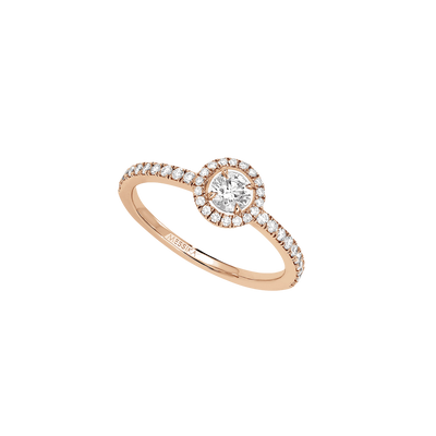 Pink Gold Diamond Ring Joy Brilliant Cut Diamond 0.25ct