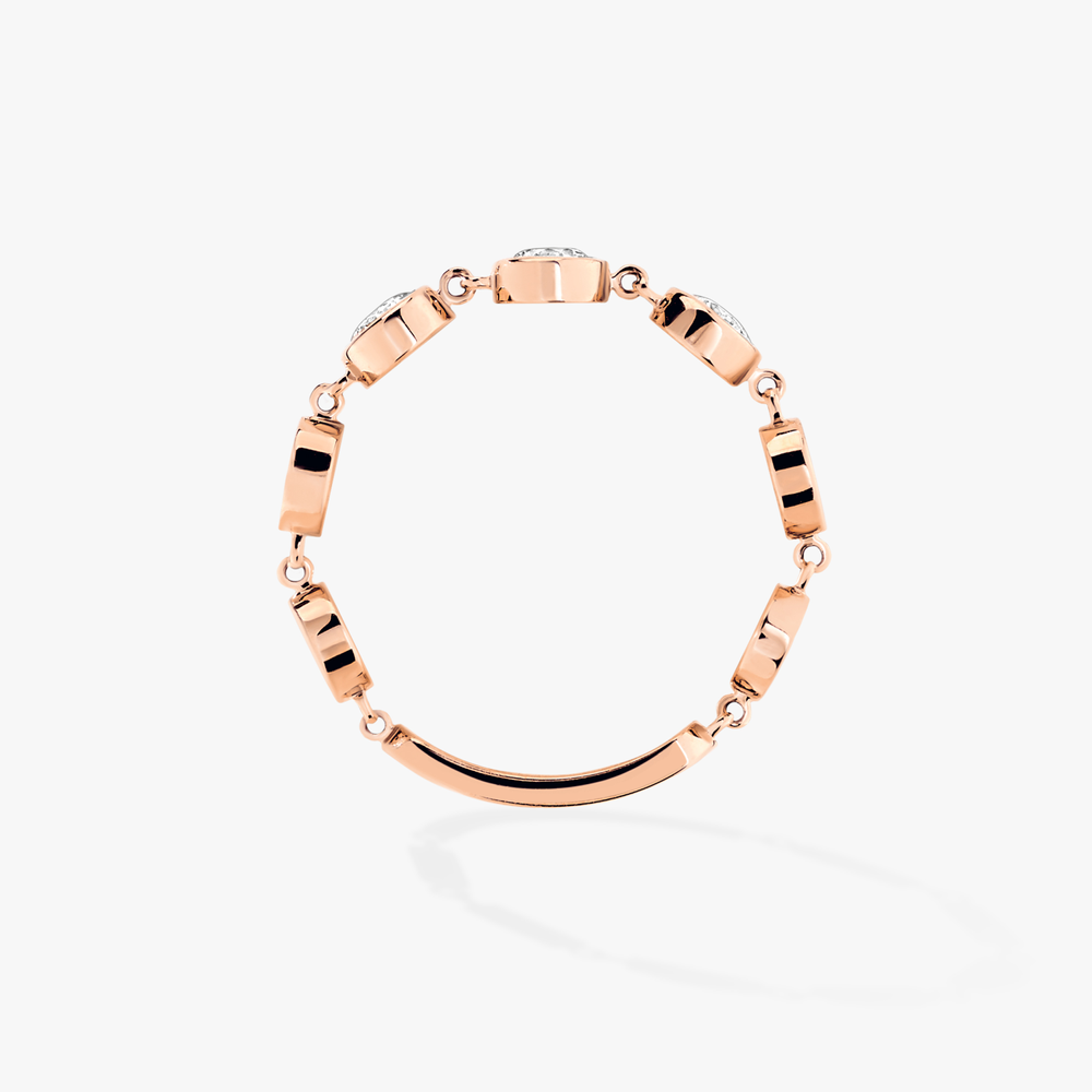 Pink Gold Diamond Ring D-Vibes MM